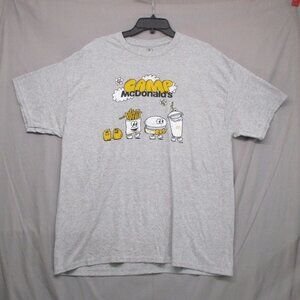 Gildan Camp McDonald's Graphic Print Gray Men Size | XL